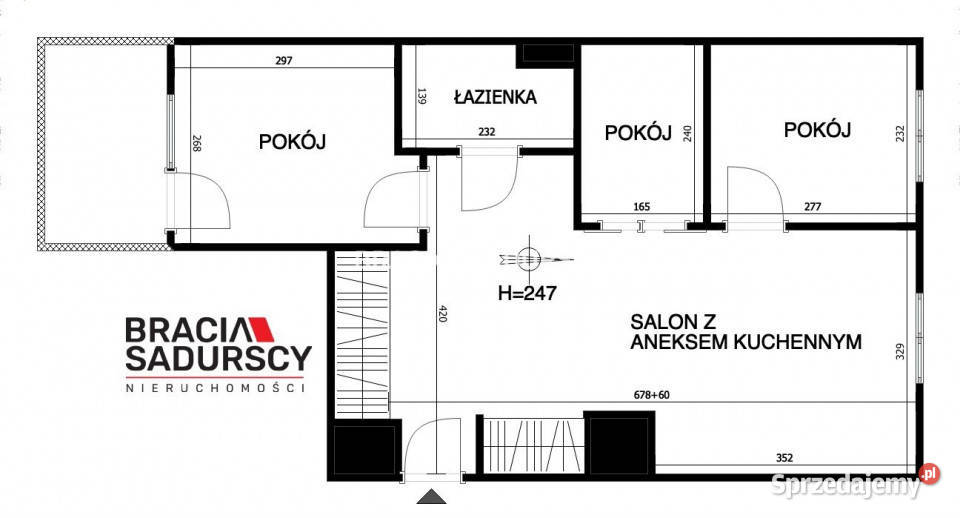sprzedaży mieszkania 468m2 3 pokoje Kraków Liczba pokoi 3