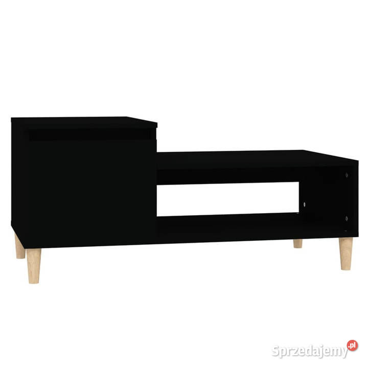 Stolik kawowy czarny 100x50x45 materiał Warszawa