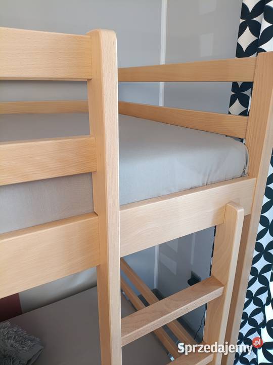 Łóżko piętrowe bukowe lity buk 80x200 mazowieckie Warszawa
