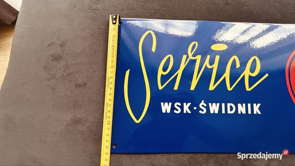 Szyld tablica WSK Service Świdnik oryginal PRL podkarpackie Stobierna