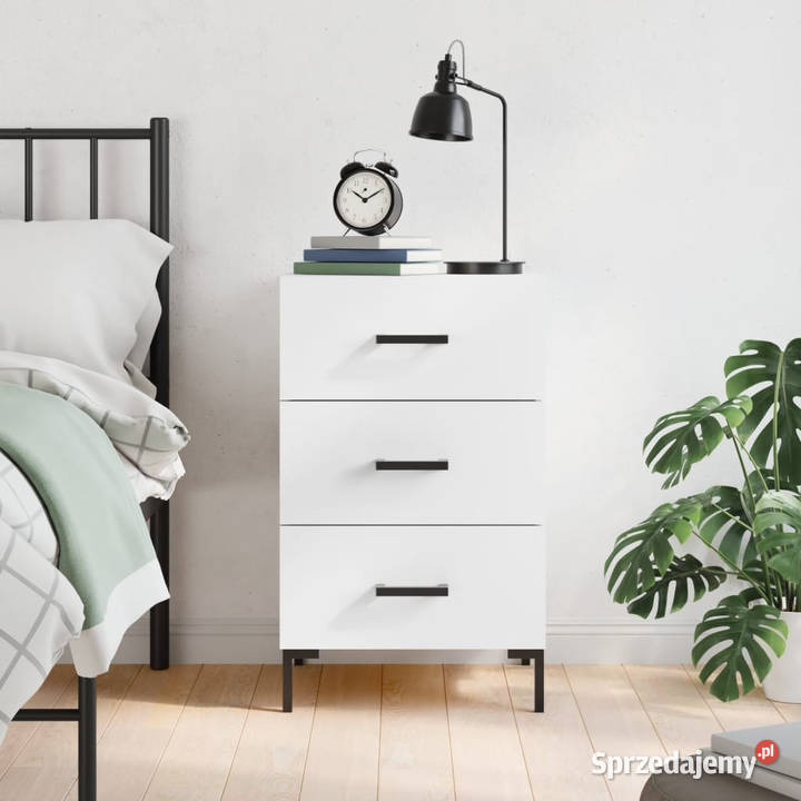 Szafka nocna biała 40x40x66 materiał Warszawa