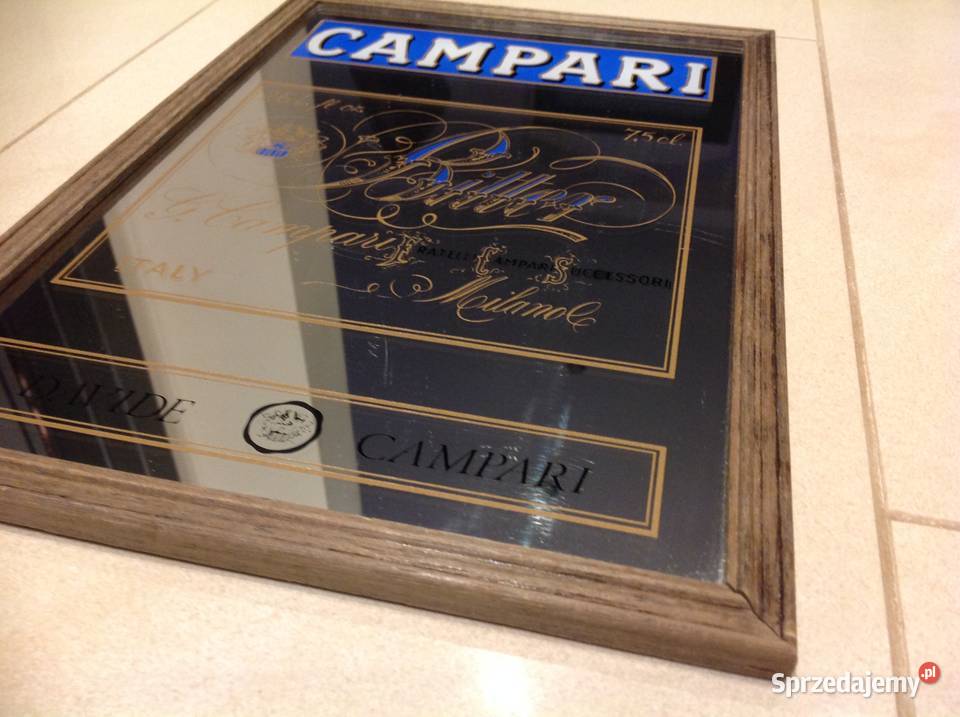 Reklama CAMPARI na Lustrze Dekoracja Obraz lubuskie Nowa Sól