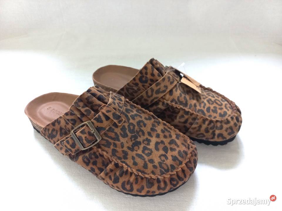 Buty damskie Klapki PANTERKA Chodaki Mule r 4041 czarny