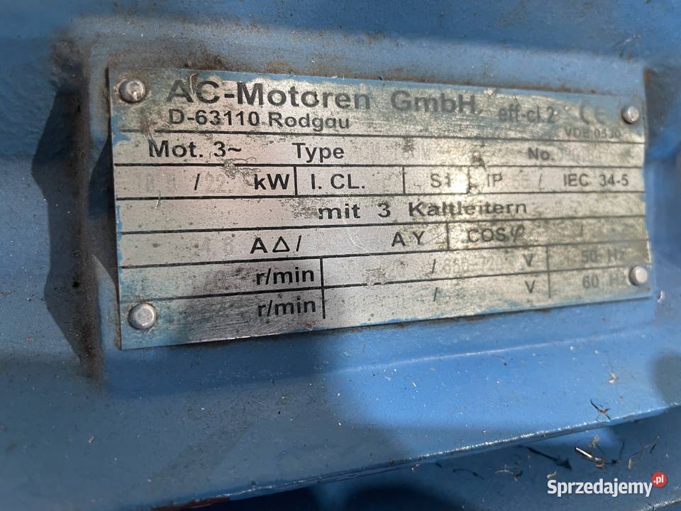 Silnik elektryczny 225kW 1470 obrmin ACMotoren Kraków