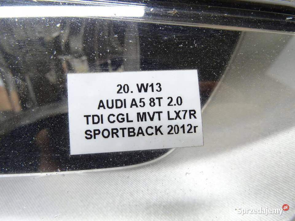 LAMPA REFLEKTOR PRAWY PRZÓD PRZEDNIA AUDI A5 8T małopolskie