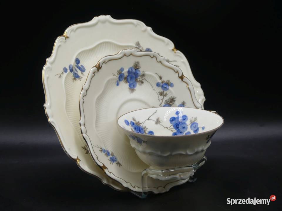 Komplet śniadaniowy Sorau Żary niebieskie Mimozy Poznań