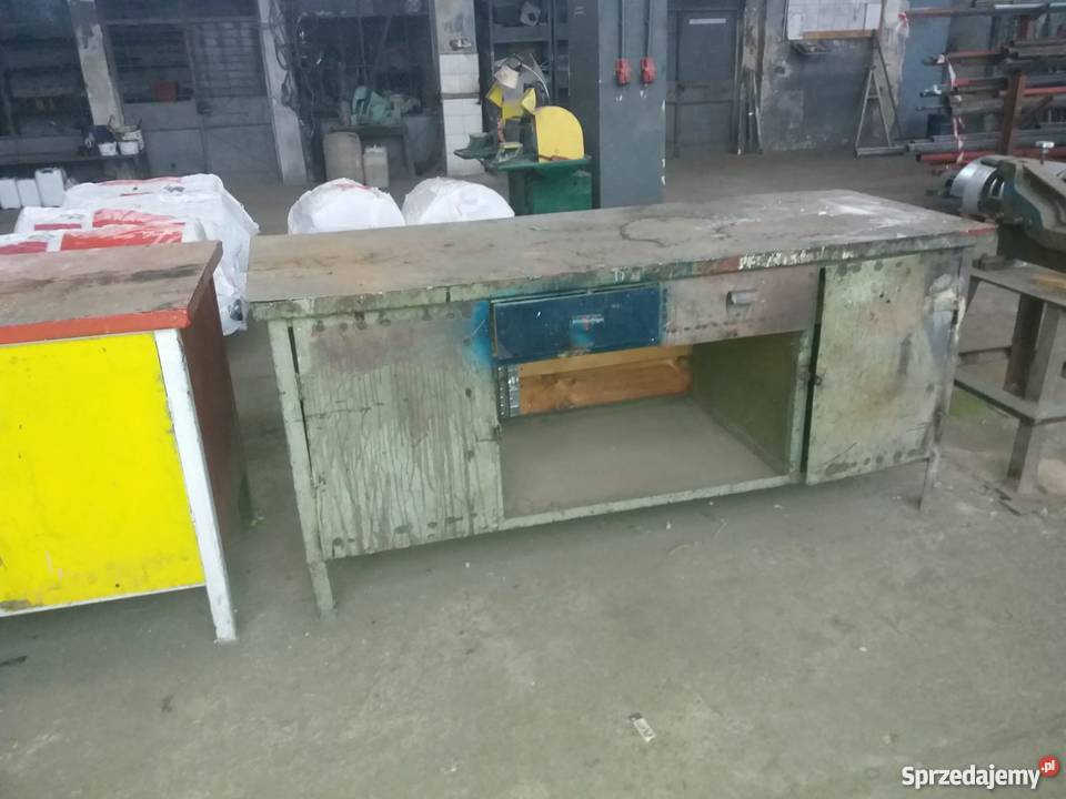 Biurko warsztatowe metalowe blat roboczy biurka Jelenia Góra