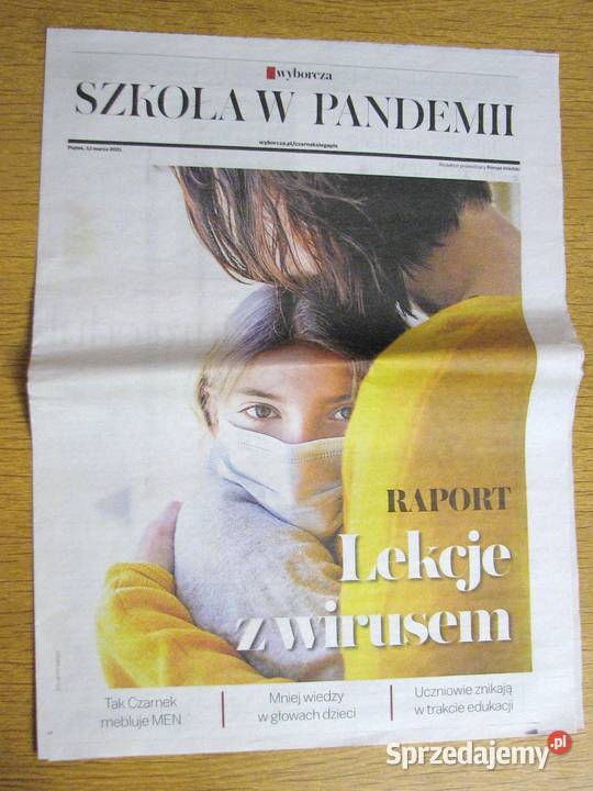 Szkoła w pandemii Gazeta Wyborcza miękka sprzedam