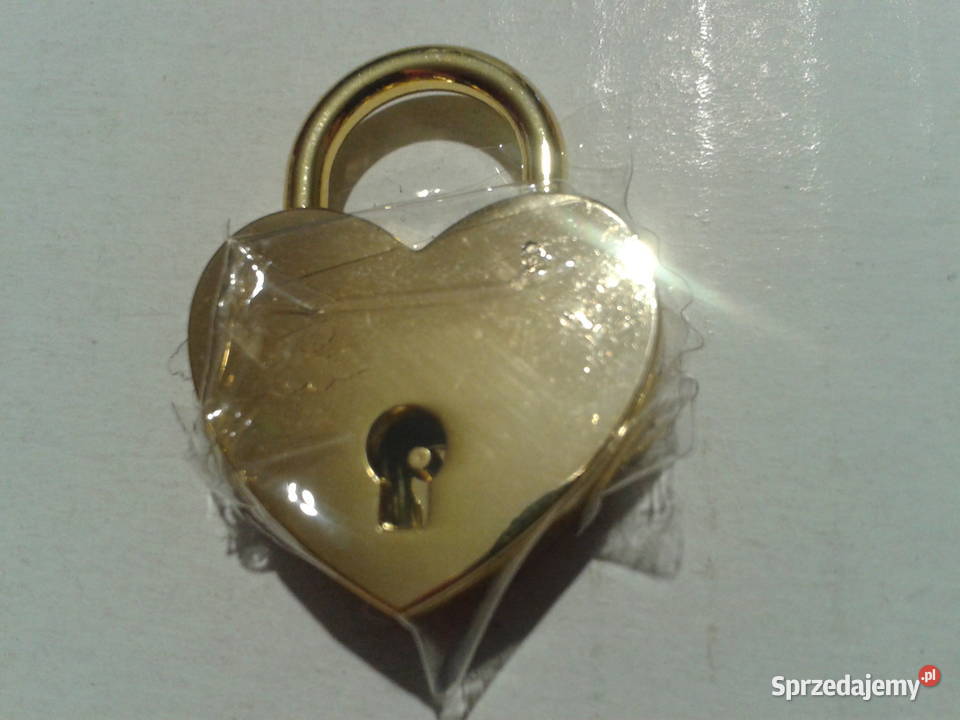 Złota KŁÓDKA MIŁOŚCI z kluczykiem pióro Wołczyn sprzedam