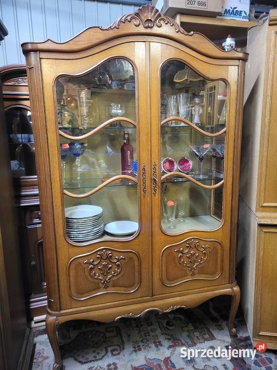 Biblioteka dębowa witryna z Niemiec SERWANTKA kujawsko-pomorskie Sypniewo