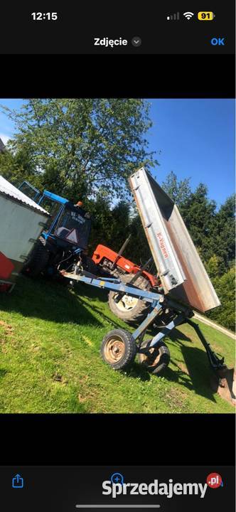 Przyczepka przyczepa do mini traktorka Kiprowana Ciężkowice
