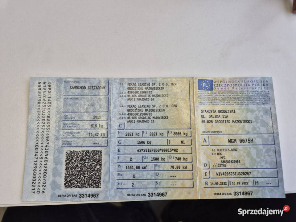 Mercedes Citan Poleasingowe dolnośląskie Komorniki sprzedam