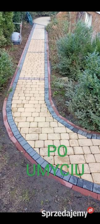 Mycie kostki brukowej