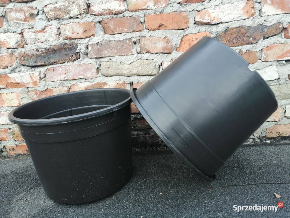 Doniczki 30 L litrów TWARDE NOWE 41 30L Szerokie czarny Siewierz