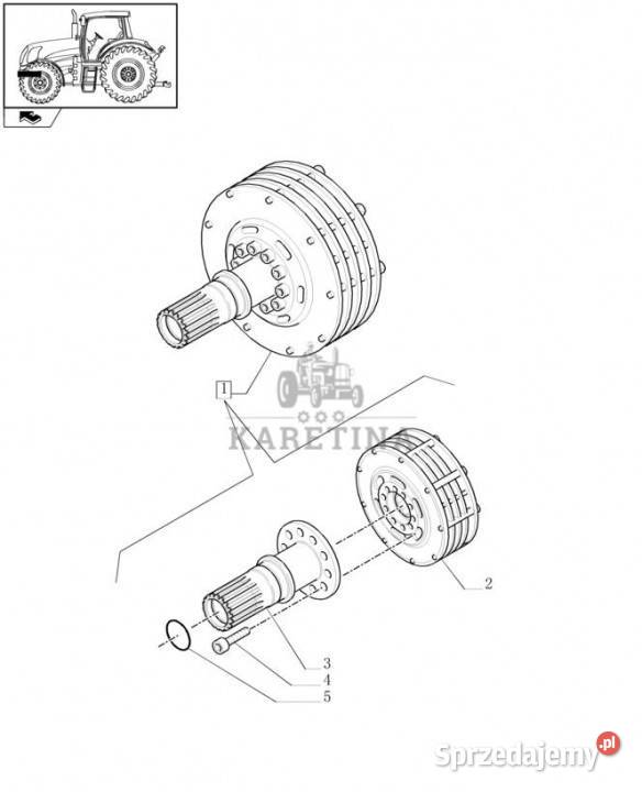 Holland T6010 Sprzęgło wom 2205mm 87731124 Jastrzębniki