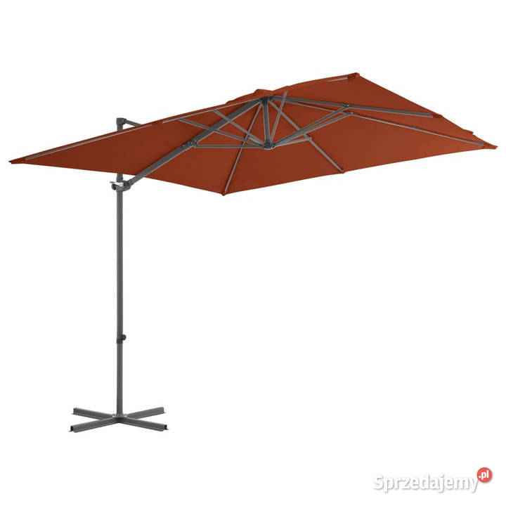 Parasol wiszący ze stalowym słupkiem 250x250