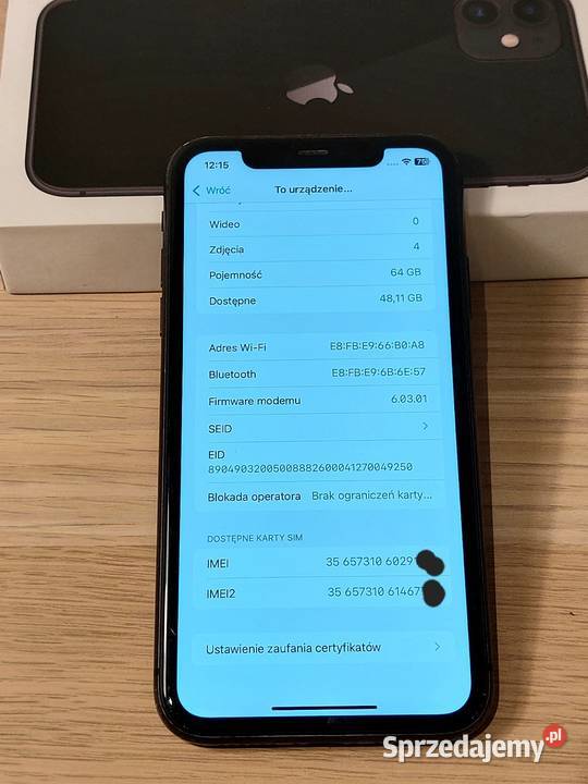 iPhone 11 64GB 76 Czarny Idealny Stan Warszawa
