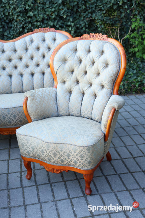 ARTexpert Zestaw sofa 2 fotele Ludwik berżera Dobrzany