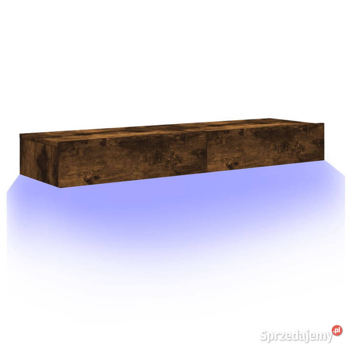 Szafki pod TV z LED 2 przydymiony dąb 60x35x155 Warszawa