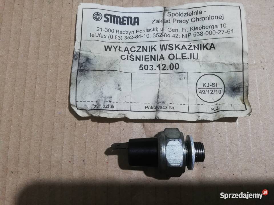 Czujniki ciśnienia oleju nowe różne Dąbie