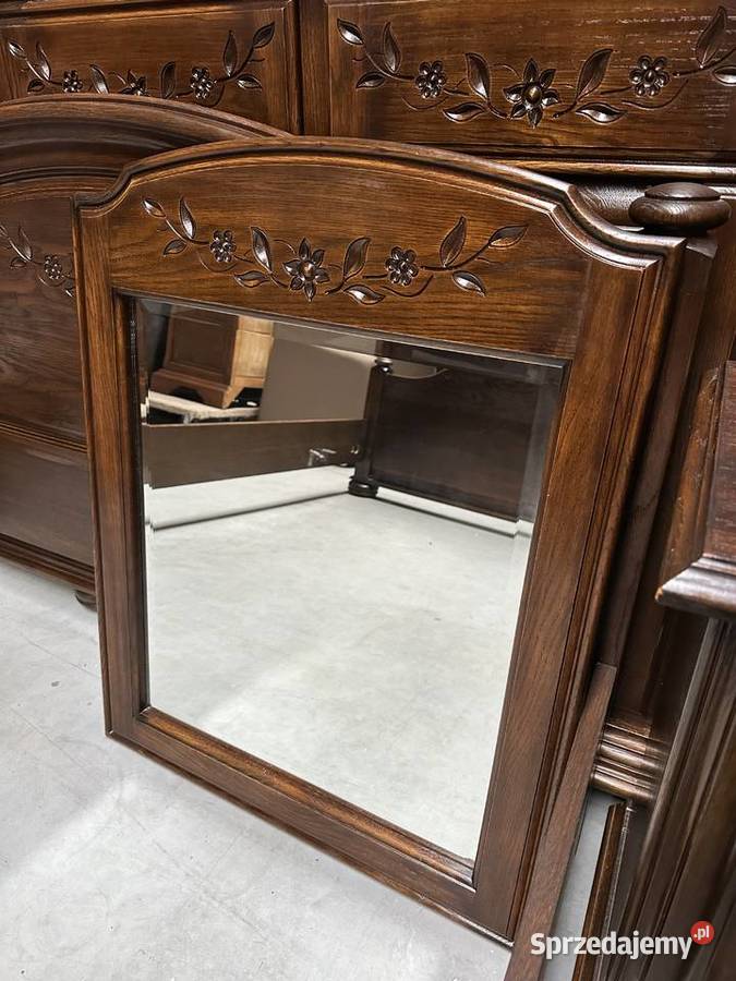 Piękna dębowa sypialnia łóżko 140 szafki komoda wielkopolskie Sławoszewek