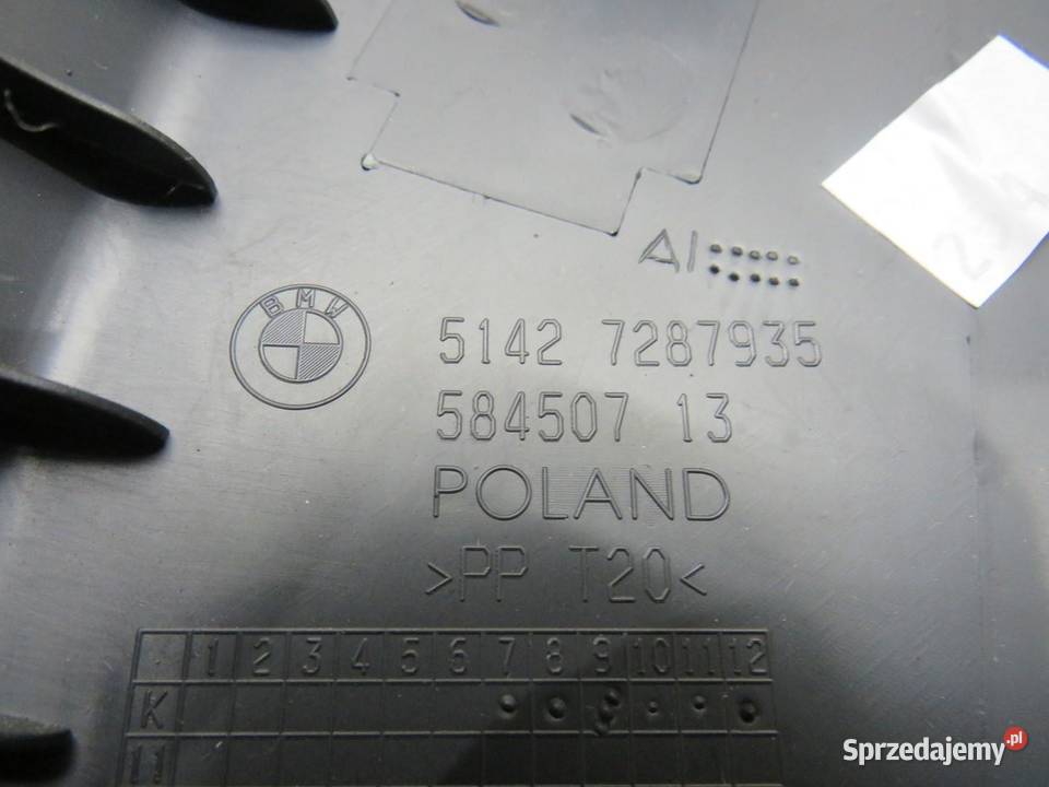 OSŁONA SŁUPKA LEWA TYŁ CZARNA BMW I3 REX 7287935