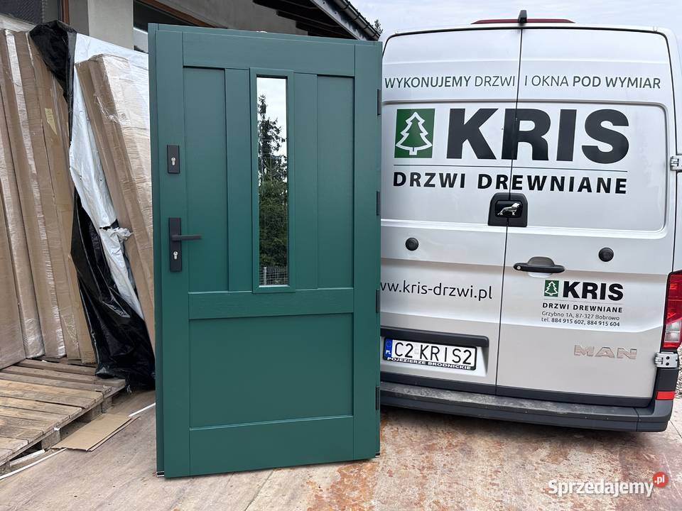 Drzwi zewnętrzne drewniane dostępne ręki RAL sprzedam