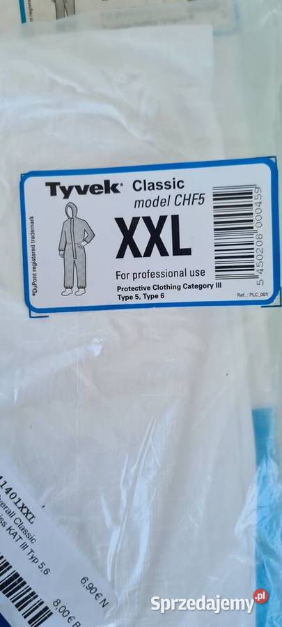 3 sztuki Kaftan ochronny TYVEK dolnośląskie