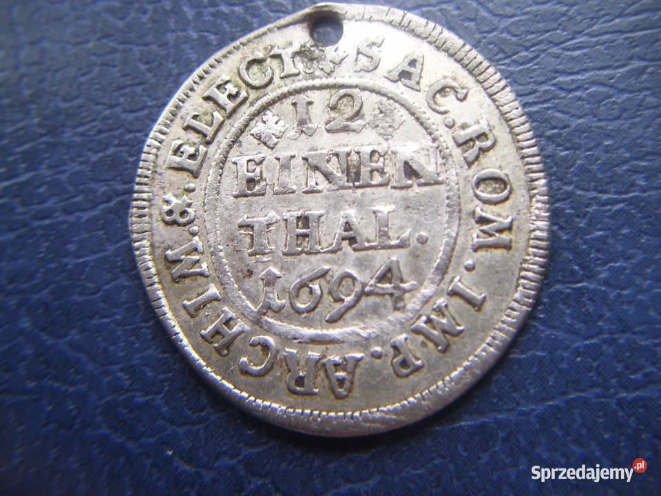 Stare monety 1/12 talara 1694 Saksonia Niemcy srebro