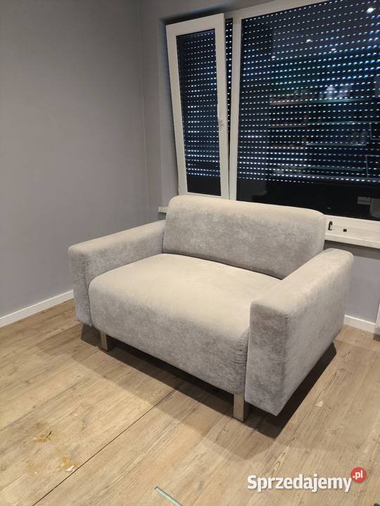 Kanapa 2 osobowa sofa mala welurowa szara jasna Sofy i kanapy Tarnów
