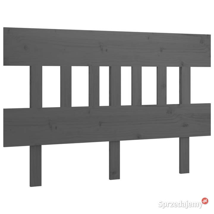 Wezgłowie łóżka szare 1635x3x81 lite drewno Ramy i stelaże mazowieckie