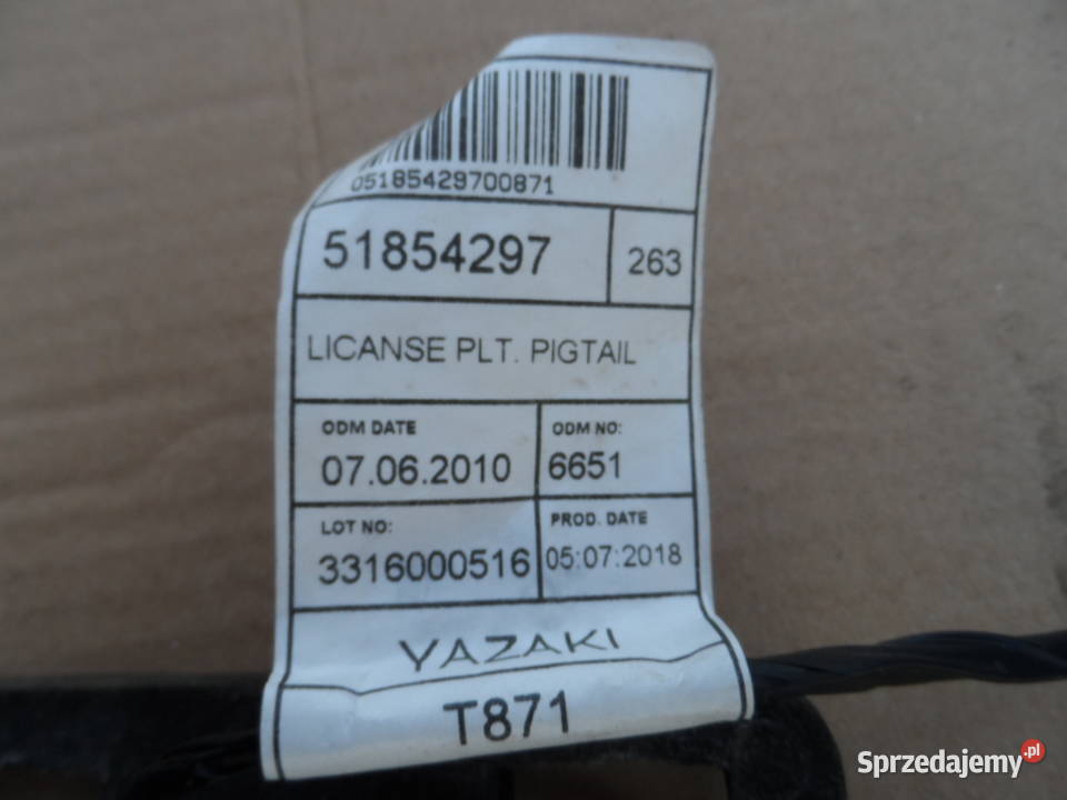 Lampki tablicy rejestracyjnej Fiat Doblo Combo Kalisz