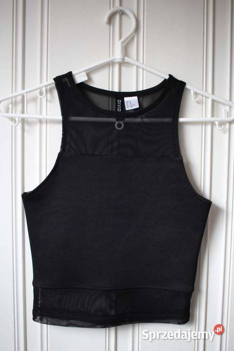 czarny top hm xs 34 siatka siateczka bluzka Toruń sprzedam