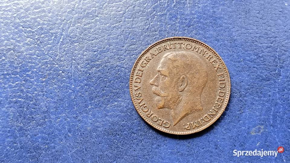 Stare monety 1 farthing 1924 Anglia Lesko