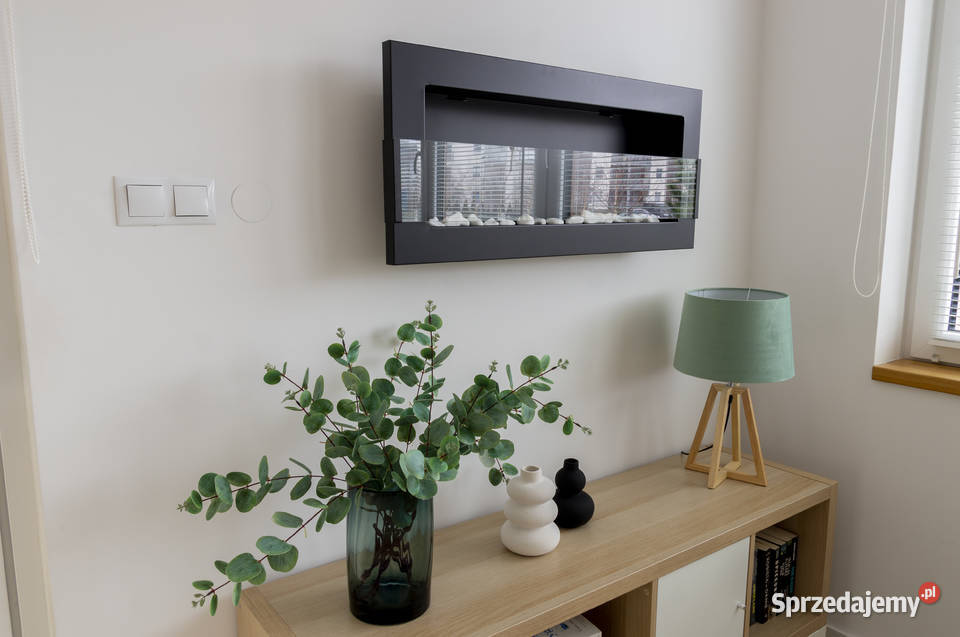 BIOKOMINEK BOX 900X400 CZARNY SZYBA Biokominek