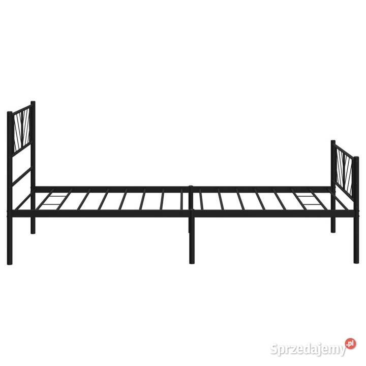 Łóżko Metalowe Czarne Rama Łóżka Ze Stelażem