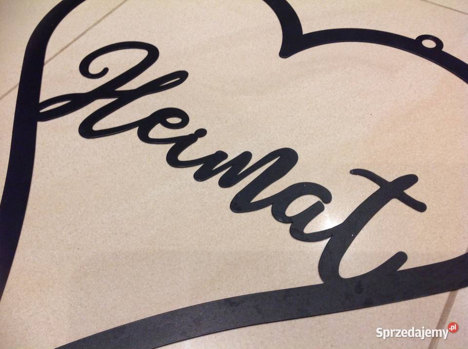 Czarne Serce Metalowe Napis na Ścianę Dekoracja lubuskie Nowa Sól sprzedam