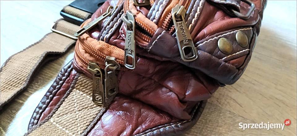 Unikatowa Saszetka Skóra Naturalna TopGun Poraj