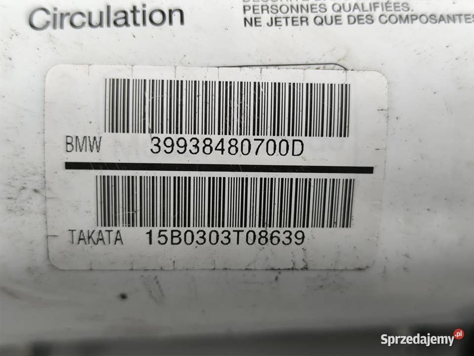 PODUSZKA AIRBAG PASAŻERA BMW E46 LIFT 20D osobowe