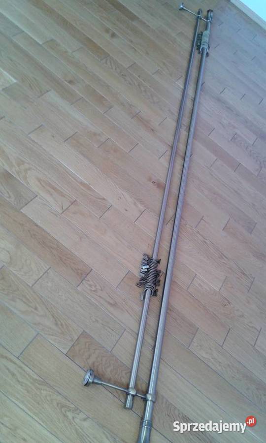 Karnisz podwójny mosiądz antyczny 250 25mm19 mm mazowieckie Warszawa