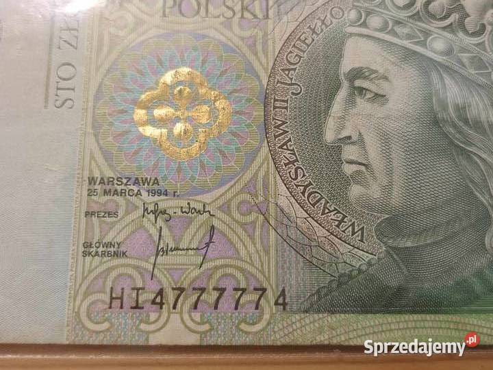 100 złotych super radar 30 lat pierwszej serii Warszawa