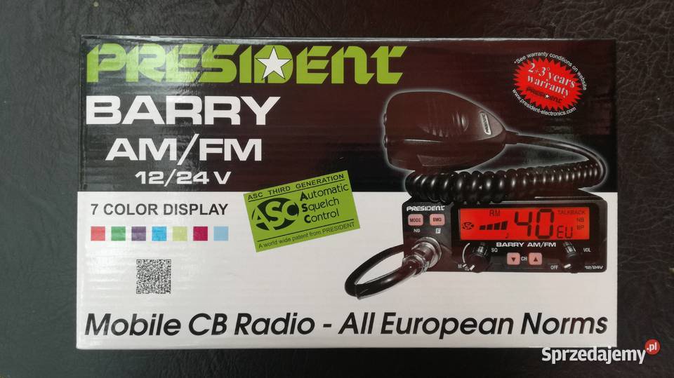 Nowe cb radio President Barry AM FM sprzedam