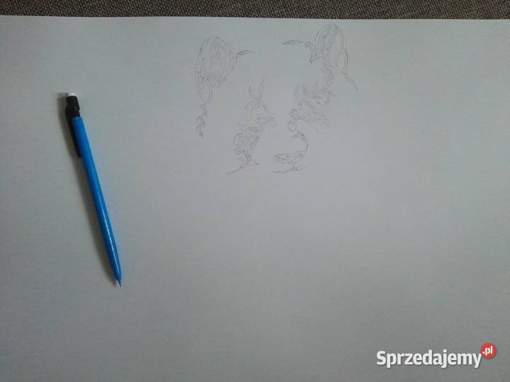 Rysunek panda cienkopis blok tech A3 170 gm2