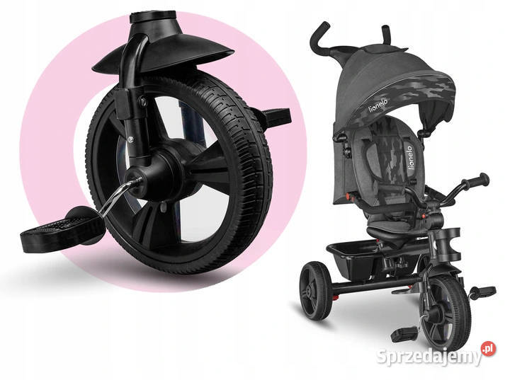 Rowerek trójkołowy 2w1 obracany Lionelo Haari Pozostałe wielkopolskie Baranowo sprzedam