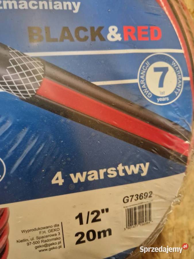 WĄŻ OGRODOWY DO WODY 4 WARSTWOWY 125mm 12 20m Głogowa