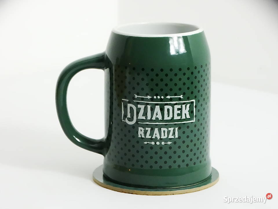 Zestaw prezentowy dziadka kufel podstawka 500 ml Biłgoraj sprzedam