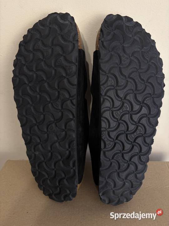 Skórzane klapki damskie Birkenstock Arizona czarny mazowieckie Warszawa