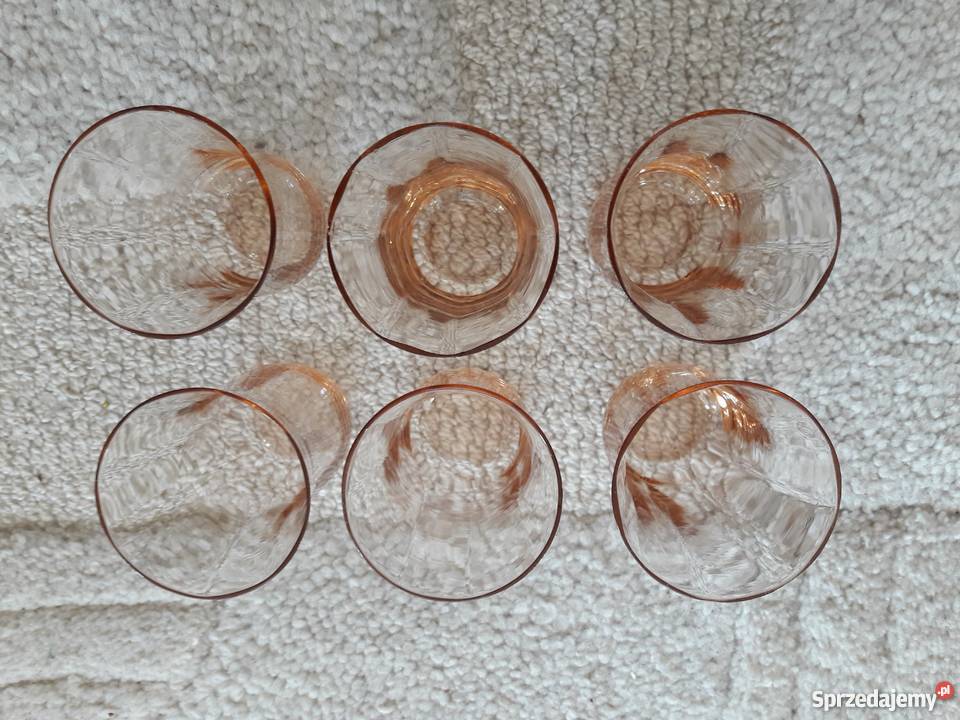 Różowe szkło kuchenne lata 60te mazowieckie Warszawa