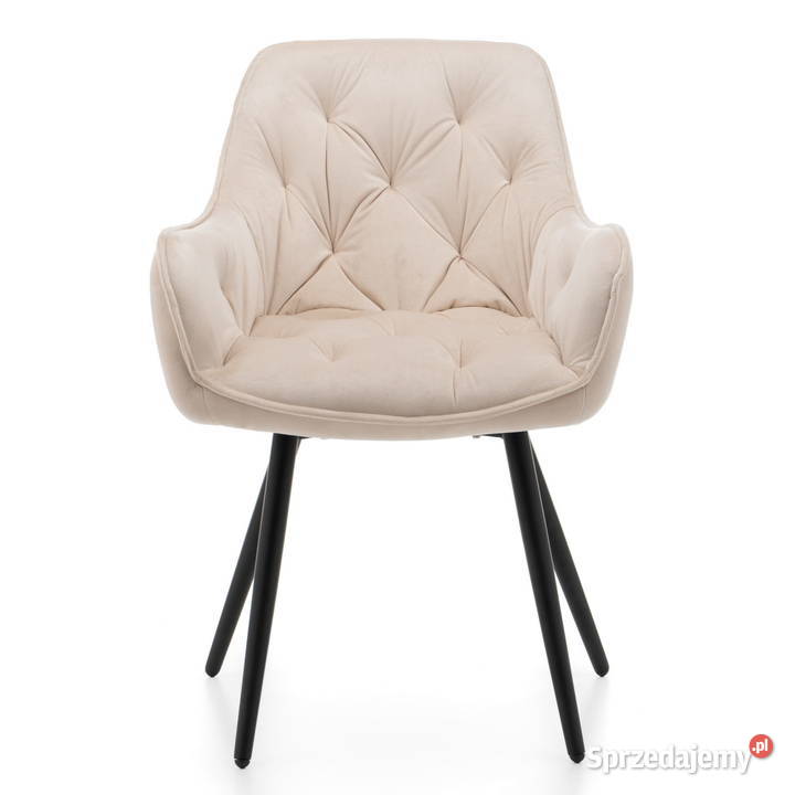 Beżowe Krzesło Tapicerowane Siena Wysyłka 24H Tarchały Małe