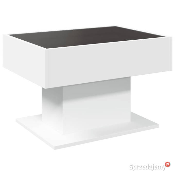 Stolik kawowy z LED biały 70x50x45 materiał Dom i Ogród Warszawa sprzedam